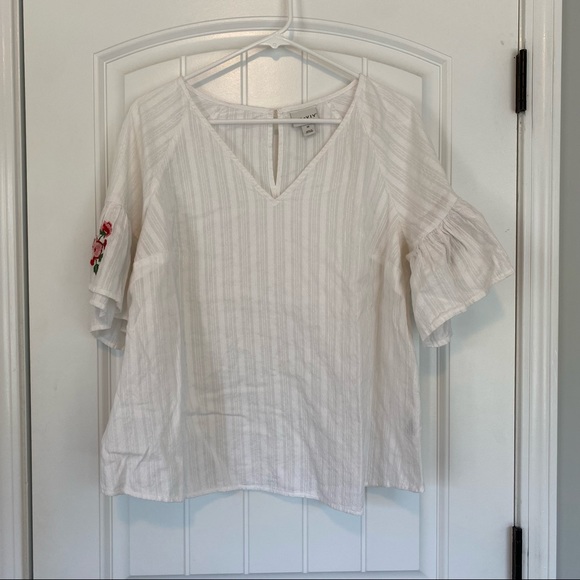 Ava & Viv Tops - 💋SOLD💋Ava & Viv Women’s White Embroidered Blouse Size 1X